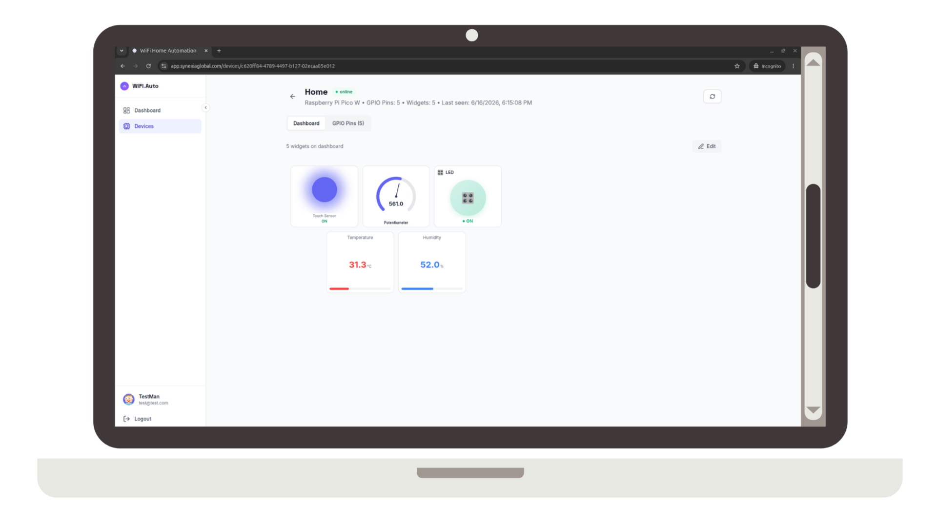 Live Sensor Data